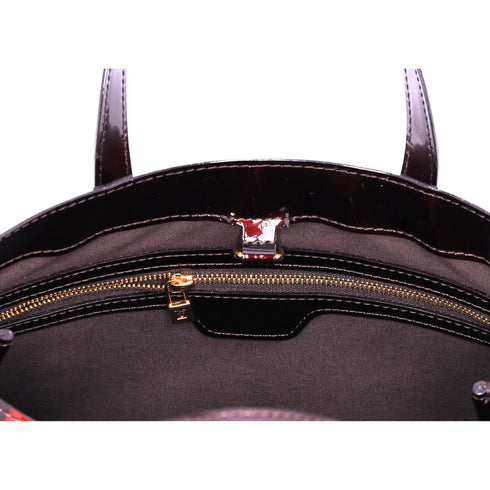 Louis Vuitton Vernis Rayures Wilshire PM Amarante Stripe Patent Leather